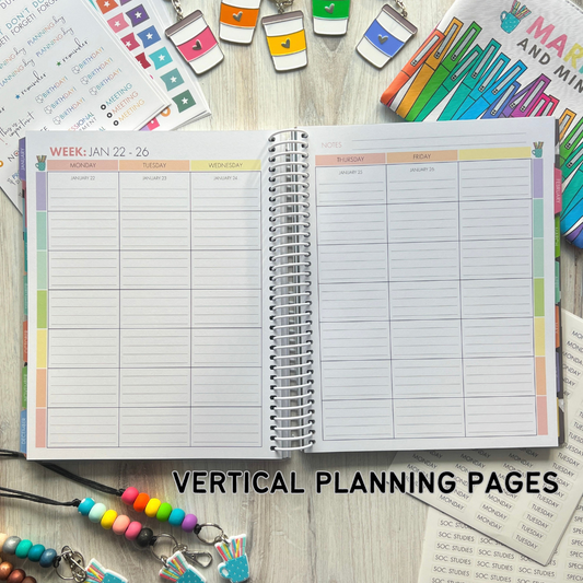 2025-2026 Teacher Planner - Lined Paper - Closeout Sale!!