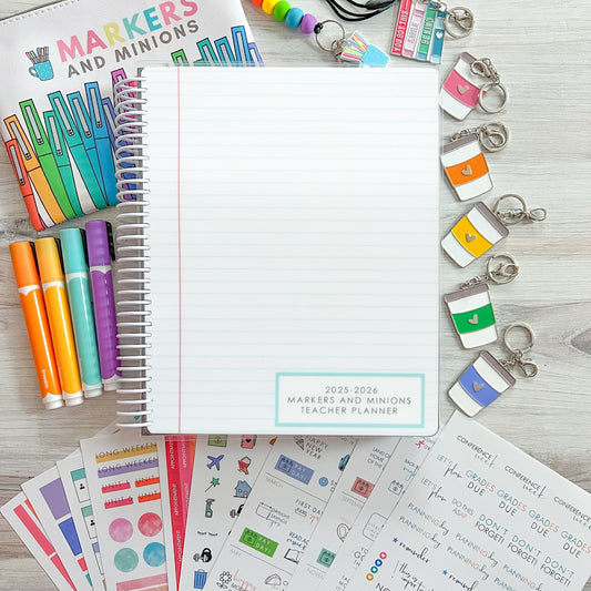 2025-2026 Teacher Planner - Lined Paper - Closeout Sale!!