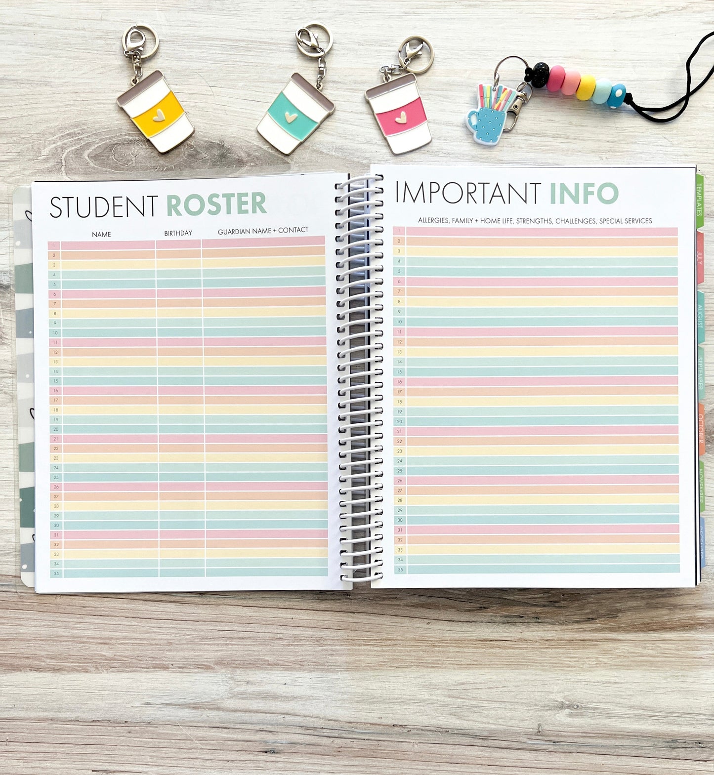 2025-2026 Teacher Planner - Rainbow - Closeout Sale!!