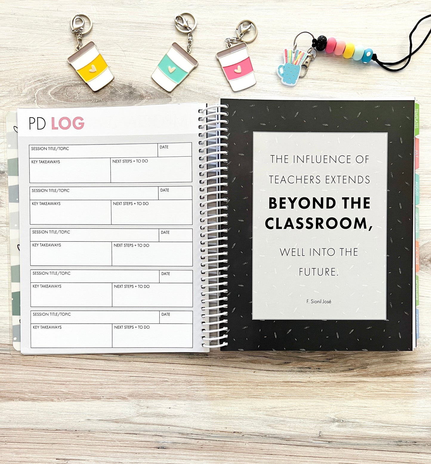2025-2026 Teacher Planner - Rainbow - Closeout Sale!!