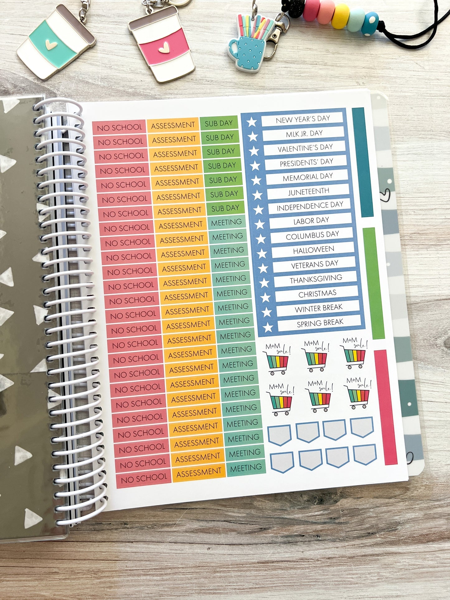 2025-2026 Teacher Planner - Rainbow - Closeout Sale!!