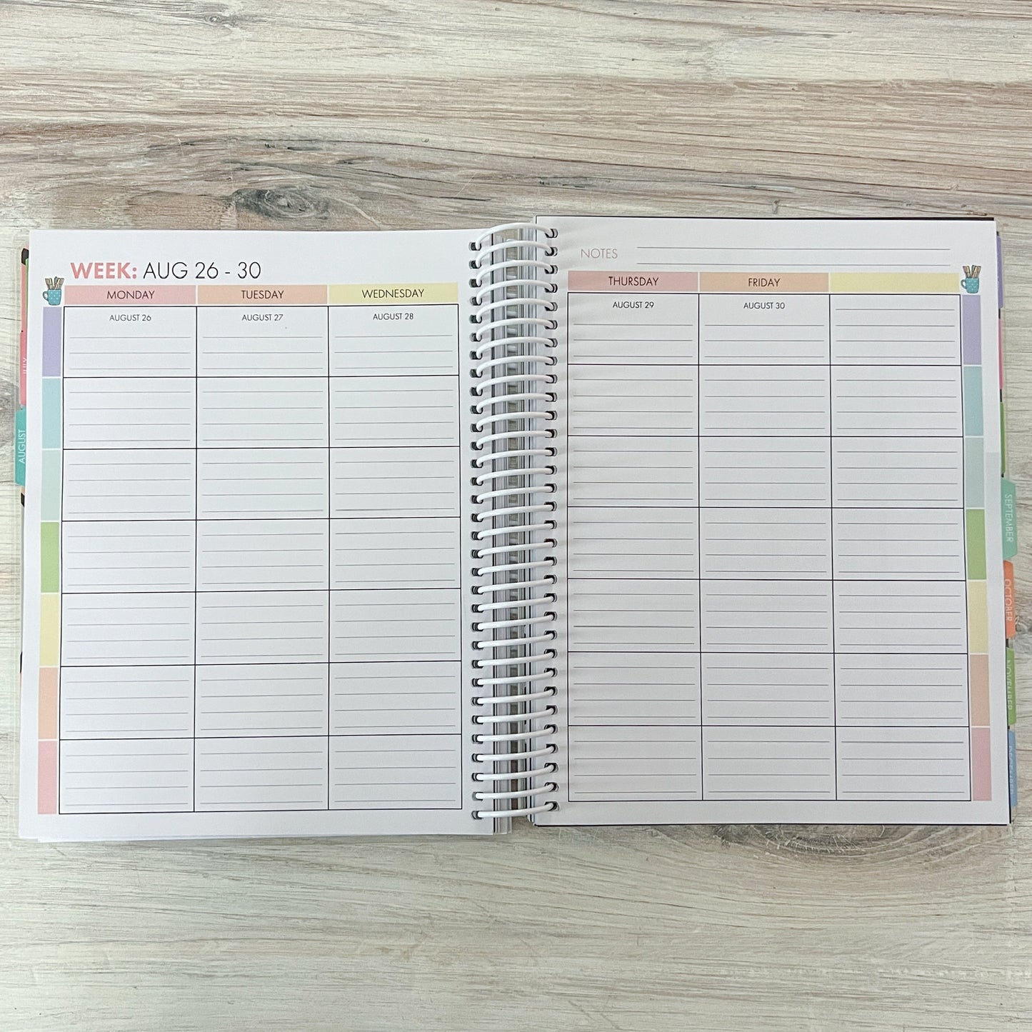 2025-2026 Teacher Planner - Rainbow - Closeout Sale!!